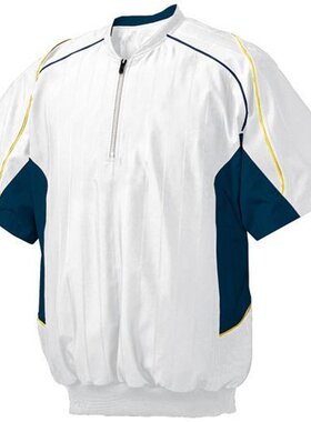 日本直邮MIZUNO 武士日本型号半拉链夹克短袖棒球棒球 52WW38801