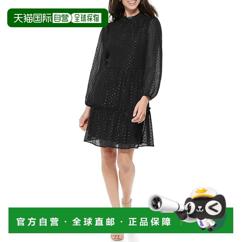 1h可退 香港直邮Tommy Hilfiger 汤米 希尔费格 女士 亮片雪纺层,女装/女士精品,连衣裙,淘宝优惠券,粉丝福利购,淘宝优惠卷