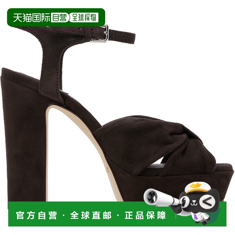 香港直邮Jimmy Choo 周仰杰 女士 棕色 Heloise 120 凉鞋 HELOISE