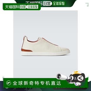 皮质隐形绑带运动鞋 香港直邮潮奢 男士 Zegna 004093 杰尼亚