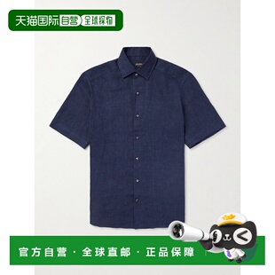 1h可退 zegna 杰尼亚 男士 Oasi Lino 衬衫 UDX31A7SCO3