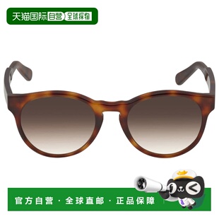 自营Salvatore Ferragamo Brown Gradient Round Ladies Sunglass