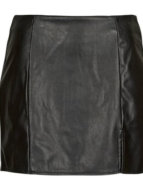 Only 女士 ONLLENI FAUX LEATHER SLIT SKIRT PNT 半身裙 黑色