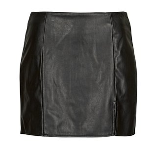 FAUX LEATHER 半身裙 女士 黑色 PNT ONLLENI SKIRT Only SLIT
