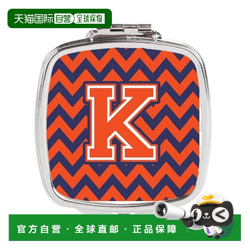 自营 Carolines Treasures CJ1042-KSCM 字母 K 雪佛龙橙色正品