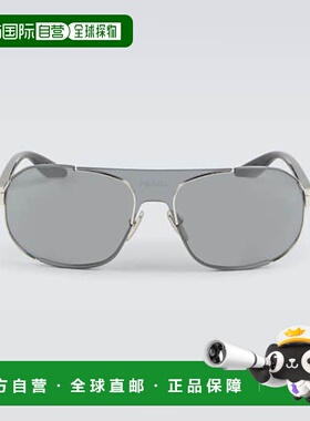 1h可退 香港直邮潮奢 Prada 普拉达 男士 Linea Rossa 飞行员太阳