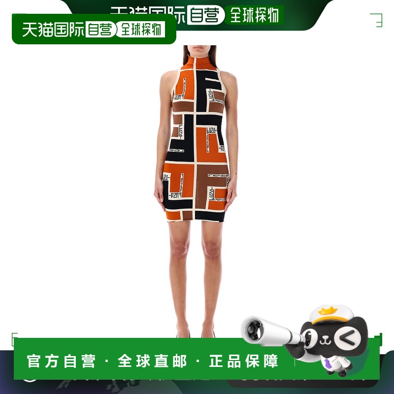 1h可退 香港直邮FENDI 女士半身裙 FZDC42ARV2F1NZQ AW2024 黑色