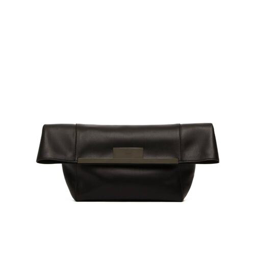 MAX MARA 女士手拿包 4511045306001 SS2025 黑色 翻盖单肩包