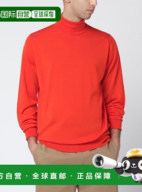 1h可退 香港直邮John Smedley 男士 橙色羊毛高领毛衣 RICHARD