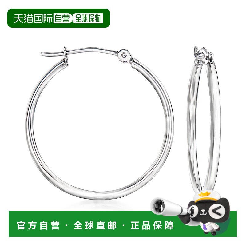 ��ɫ�� One Size ��Ӫ Ross-Simons 1.5 ���� 14kt �׽�Ȧ�ζ��� ��������ֱ������