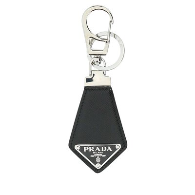 Prada 普拉达 男士 黑色皮革钥匙扣 2PP041053F0002