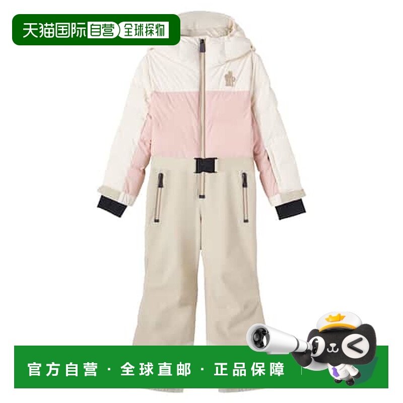 1h可退 香港直邮moncler 盟可睐 女童 Colorblocked down suit 滑