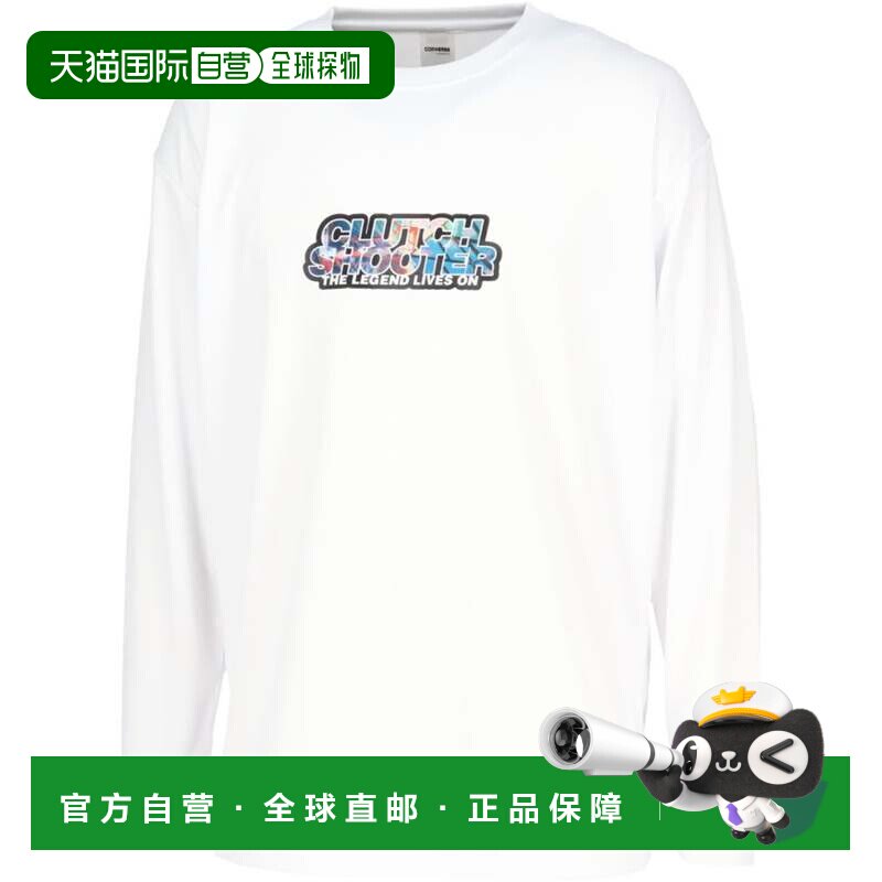 日本直邮Converse 篮球印花长袖衬衫 CB252364L 1100 白色