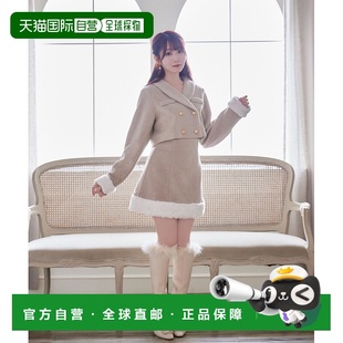 仿皮草拼接迷你裙 1h可退 女装 Muse 高腰显瘦设计 日本直邮Rose