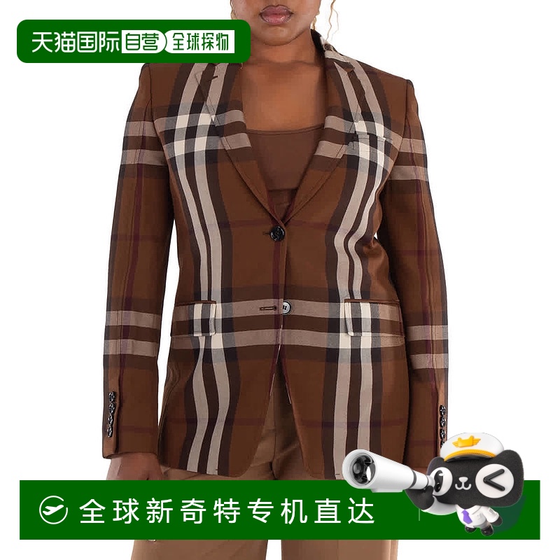 自营 Burberry Dark Birch Brow Giant Check Blazer Jacket - da