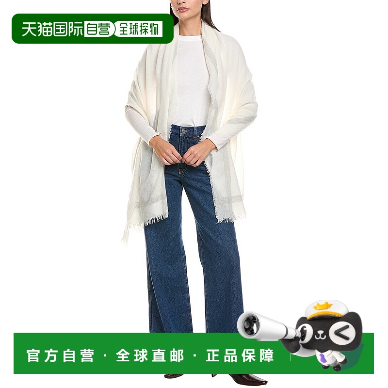 自营Vince Lightweight Border Stripe Wool & Cashmere-Blend Wr