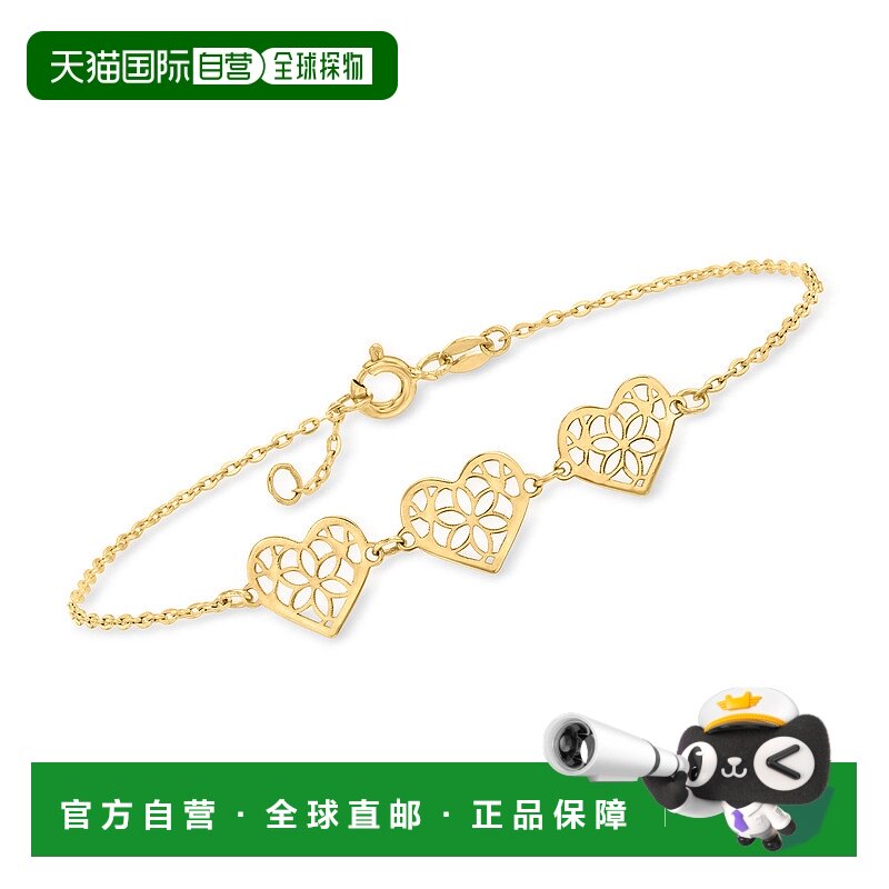 6.5 Ӣ�� One Size ��Ӫ Ross-Simons ����� 14kt �ƽ𼸺�ͼ���������� - 7.5 Ӣ��