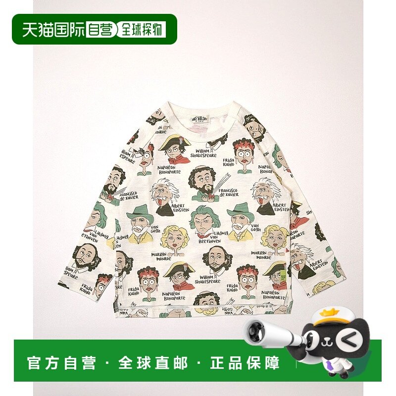 1h可退 日本直邮MAKE YOUR DAY 儿童漫画风全身印花长袖T恤 棉 M6