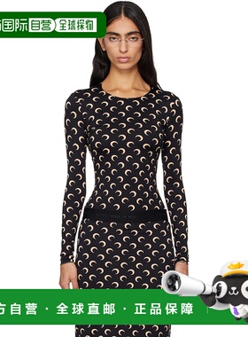 1h可退 香港直邮潮奢 Marine Serre 女士 黑色 Recycled Moon Jer