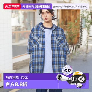 1h可退 日本直邮PENDLETON 男女通用版开领格纹短袖衬衫 04500010