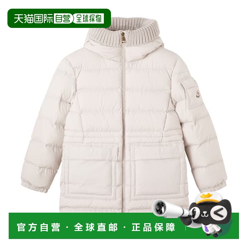 1h可退 香港直邮Moncler 盟可睐 女童 Irma 羊毛饰边羽绒服童装
