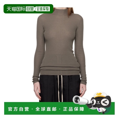 1h可退 香港直邮Rick Owens Temple 长袖羊毛针织衫 RP01F6621RIB