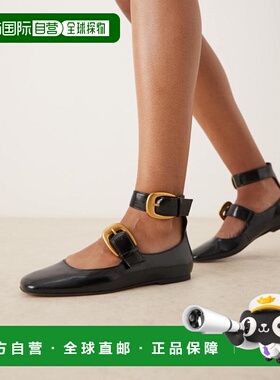 香港直邮ASOS 女士 Lorna 设计大搭扣玛丽珍芭蕾舞鞋(黑色)单鞋