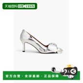 1h可退 MFACH00736ARGENT 蝴蝶结光面皮浅口鞋 香港直邮Maje 女士