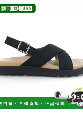 香港直邮Keen 女士 Elle Luxe 黑色交叉带凉鞋 1030522