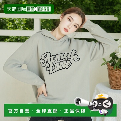 韩国直邮acme de la vie [akmedrabi] 灰色圆形徽标连帽针织衫 灰