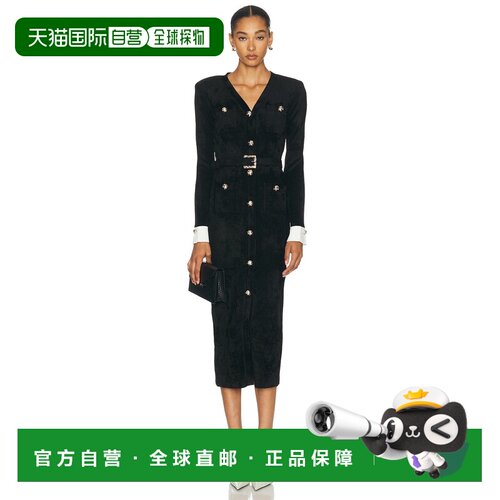 香港直邮Self-Portrait 女士 绳绒织针织中长连衣裙 AW26099MB