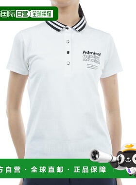 日本直邮Admiral GOLF 女士高尔夫半袖logo polo衫 [ADLA411-WHT]