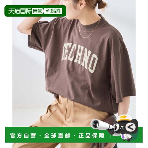 日本直邮JOURNAL STANDARD ISNESS MUSIC 联名 TECNO 棕色T恤