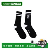 香港直邮AMIRI SS2025 男士 1h可退 袜子 AMACSK1006099 黑色 徽标