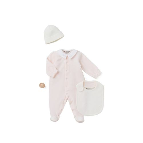 香港直邮Bonpoint 连体衣和帽子、围兜和乳牙纪念品盒四件装 PEXK