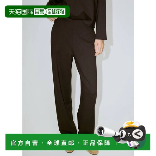 日本直邮MANGO 佛罗里达棕色裤子休闲裤阔腿裤直筒裤