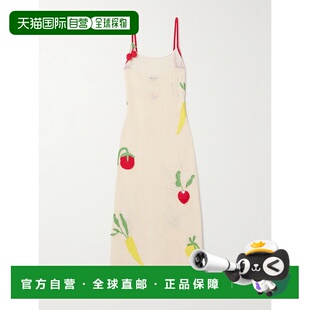 香港直邮Staud 女士 Adeline 嵌花钩花棉质中长连衣裙 S25P2243CY