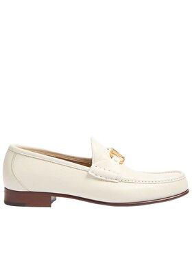 VALENTINO 男士商务休闲鞋 YS0J68VMH098 CO 白色 圆头乐福鞋