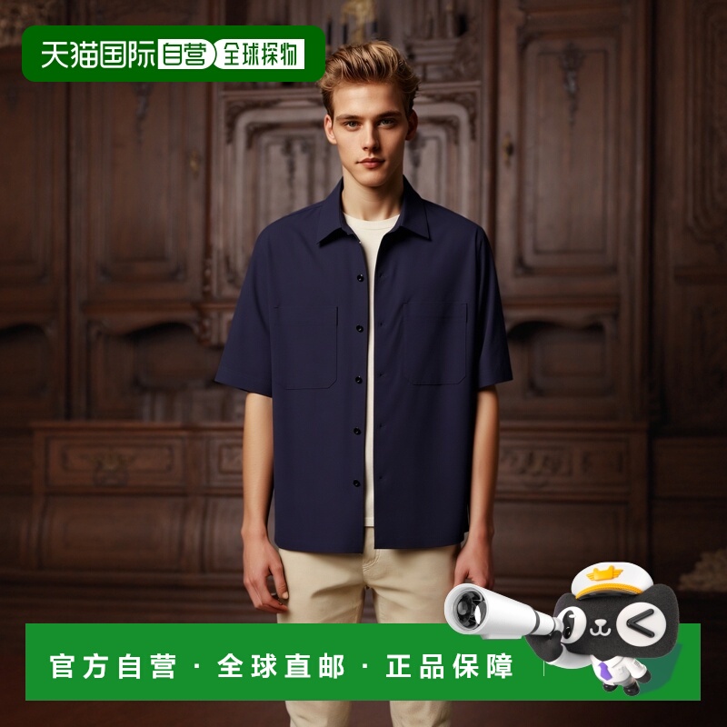 1h可退 香港直邮LEMAIRE 男士衬衫 SH1175LF1364BK980 SS2025 黑