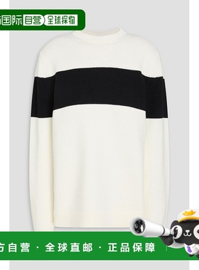 香港直邮toteme 女士 条纹棉混纺毛衣 243WRT0338YA0081200WHITEB