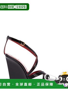 1h可退 香港直邮Saint Laurent 圣罗兰 女士 露趾坡跟凉鞋 818025