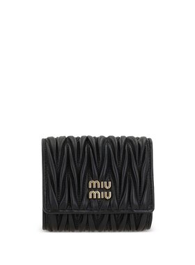 MIU MIU 女士钱包 5MH033AFPPF0002 SS2025 黑色 PORTAFOGLI