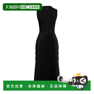 1h可退 香港直邮THEORY 希尔瑞 女士 中长连衣裙 black黑色 舒适