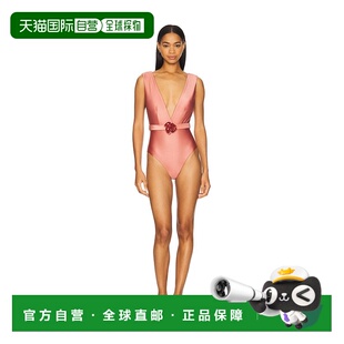 1h可退 香港直邮潮奢 ZIMMERMANN 女士 Lucky 深V花朵连身泳衣 43