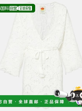 1h可退 香港直邮潮奢 FARM RIO 女士 Seashell 马德拉刺绣棉质沙