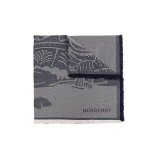 女士 马术骑士针织流苏边围巾 巴宝莉 Burberry 8083296