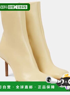 香港直邮Jacquemus 女士 Les Bottines Rond Carre 皮质短靴女靴