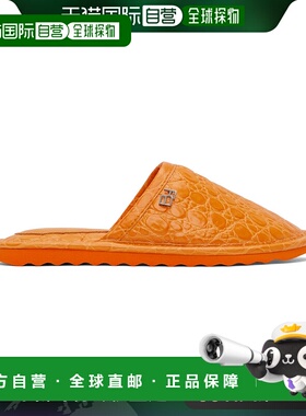 1h可退 香港直邮潮奢 BY FAR 女士 橙色 Larry 拖鞋 23CRLRYFORCC