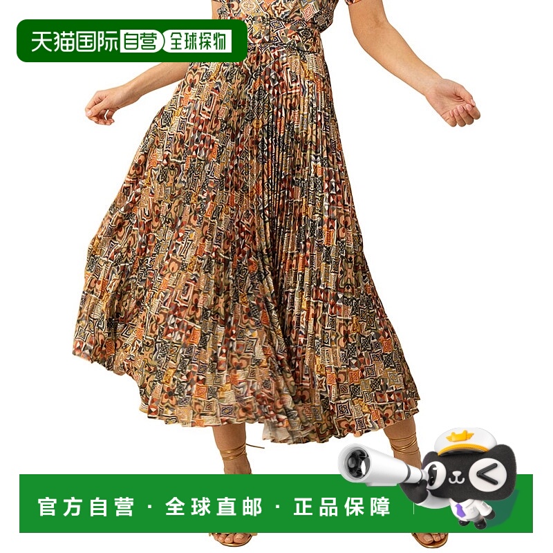 自营 Hale Bob Aurelia裙子-蓝色 美国奥莱直发伞裙