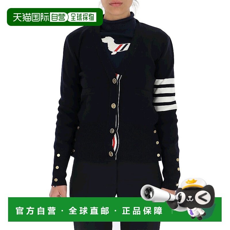 香港直邮THOM BROWNE 女士针织毛衣 开衫蓝色 FKC207A00219415 CO